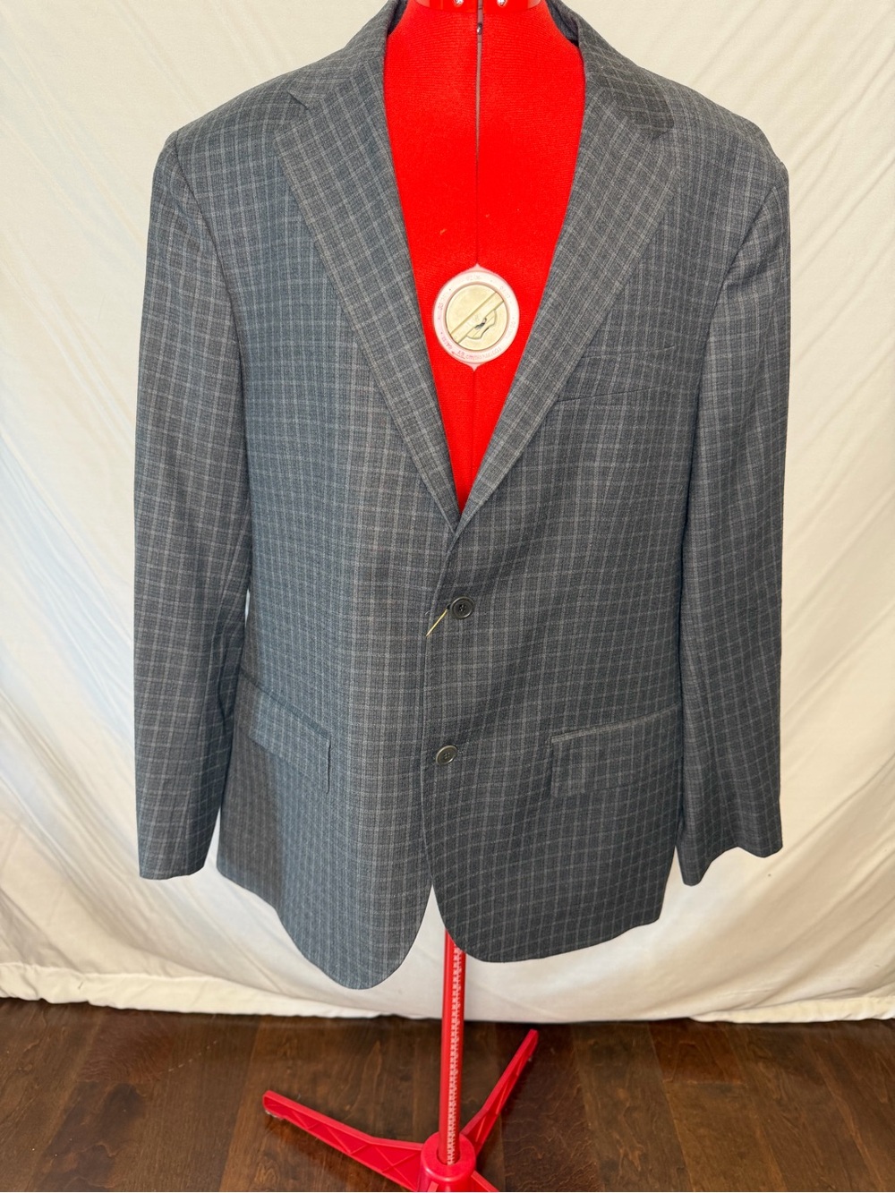 NWT Santorelli Gray Two-Button Sport Coat…48R
